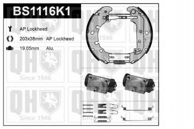 QUINTON HAZELL bs1116k1 -  Комплект тормозов, барабанный тормозной механизм